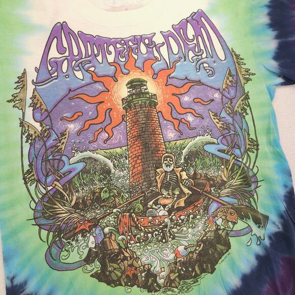 Grateful Dead Band Liquid Blue Short Sleeve Graphic T Shirt Mens Size S Blue - Picture 4 of 9